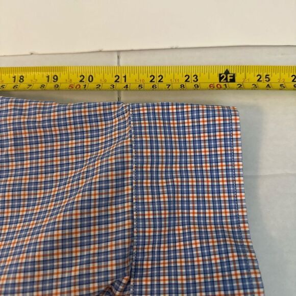Polo Ralph Lauren Men's Blue/orange Checkered Shirt 18 neck 34/35 arm length - Picture 6 of 7
